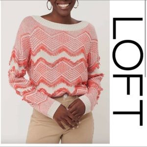 Loft Zig Zag Fringe Sweater